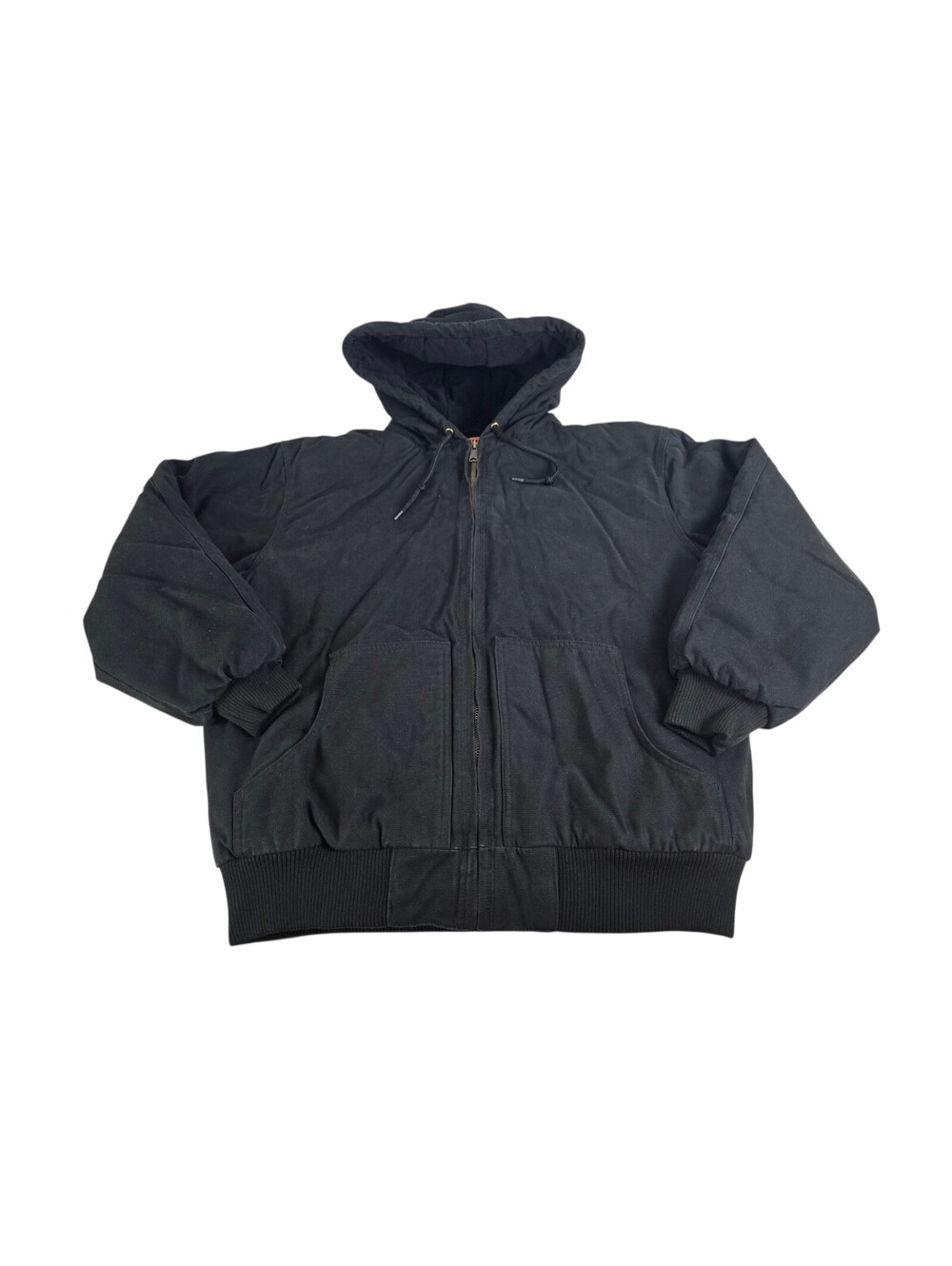 Corner Stone Jacket Men L Black Detroit Style Canvas Quilted Lined Workwear Flaw